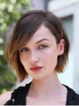 Bobs Blonde 10" Perücke Aus Echthaar Mit Spitzenfront