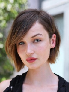 Bobs Blonde 10" Perücke Aus Echthaar Mit Spitzenfront