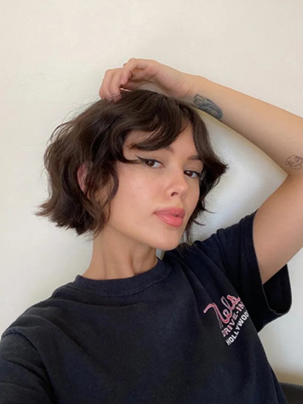 10" Monofilament Synthetische Braune Bob Perücken